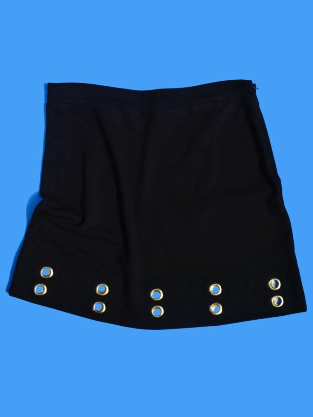 Contemporary 2010s  Black Grommet Hem Mini Skirt
